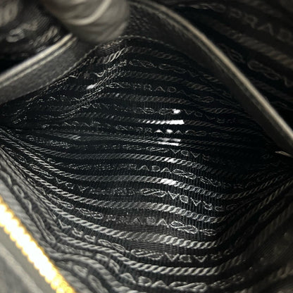 Prada Prada Logo Gold Leather Mini Shoulder Bag Pochette Sacoche Black 55391