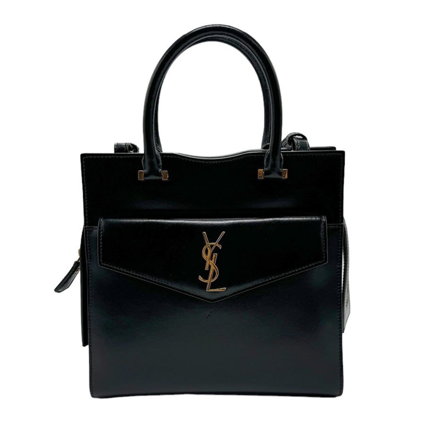 Saint Laurent Saint Laurent Handbag Shoulder Bag Uptown Small Leather Black Gold