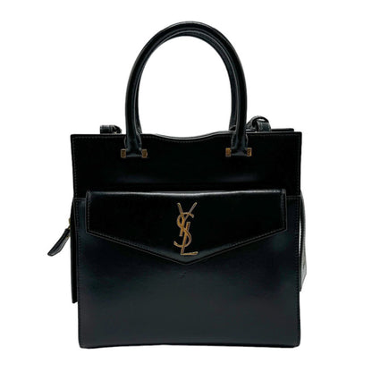 Saint Laurent Saint Laurent Handbag Shoulder Bag Uptown Small Leather Black Gold