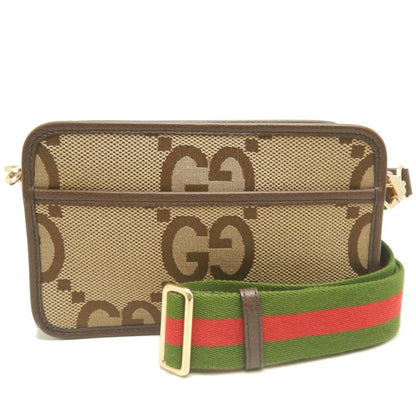 Gucci Jumbo Gg Shoulder Bag (696075) In Beige Canvas And Leather