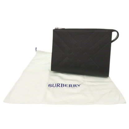 Unused Burberry Leather Black Pouch Clutch Bag 1093Burberry