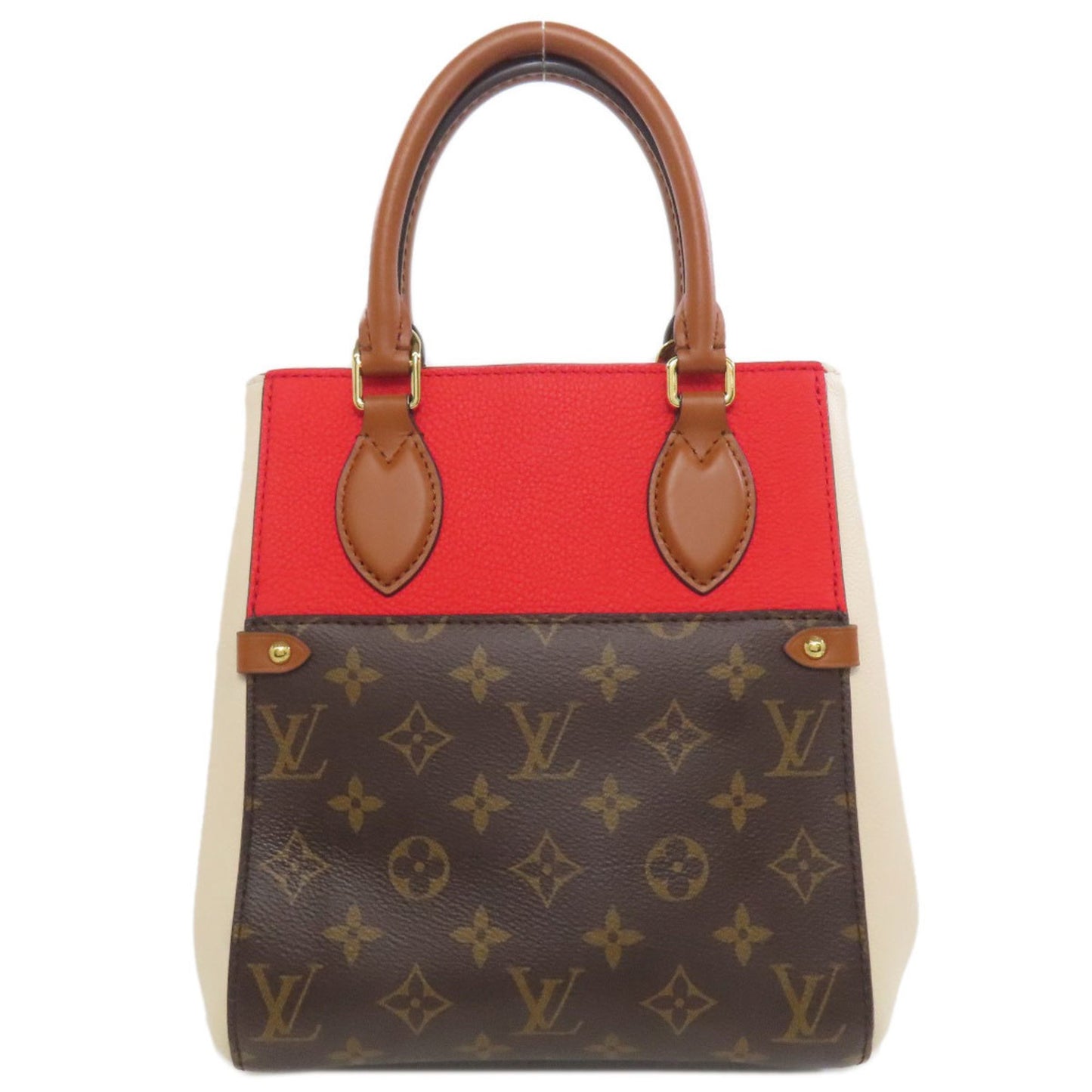 Louis Vuitton M45389 Fold Tote Pm Handbag Monogram Canvas Calfskin