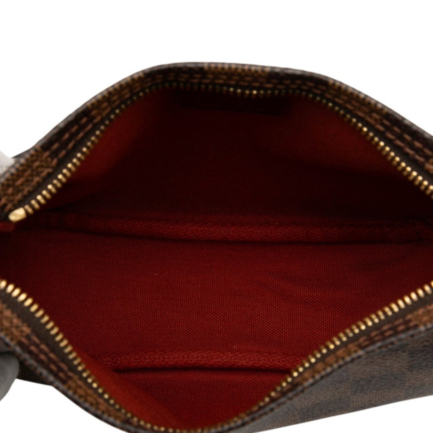 Louis Vuitton Damier Truss Makeup Accessory Pouch Handbag N51982 Brown Leather