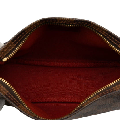 Louis Vuitton Damier Truss Makeup Accessory Pouch Handbag N51982 Brown Leather