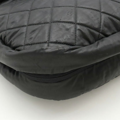 Chanel Coco Cocoon Shoulder Bag Quilted Nylon Leather Black A66507