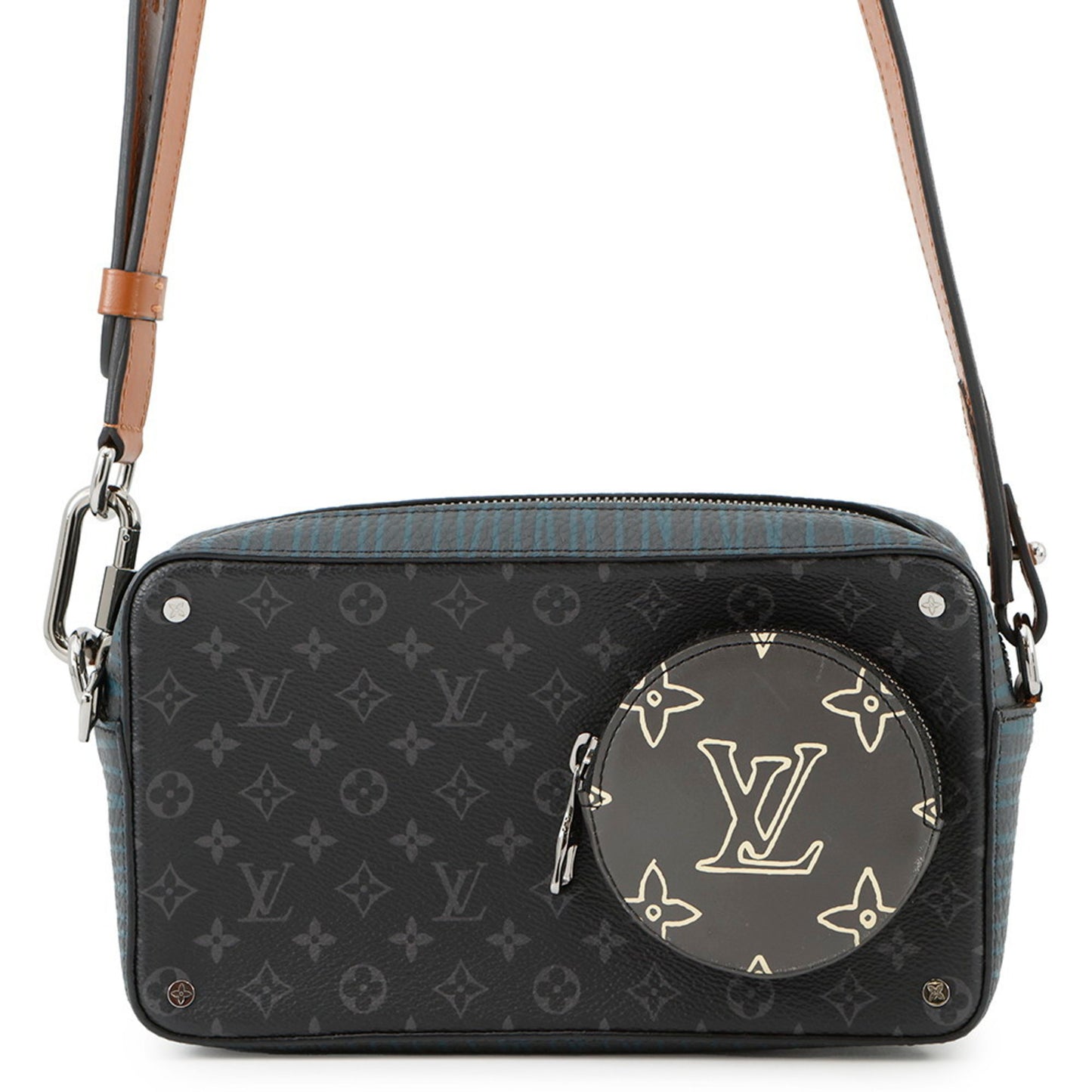 Louis Vuitton Monogram Eclipse Volga On-Strap Shoulder Bag M69688 Louis Vuitton Black