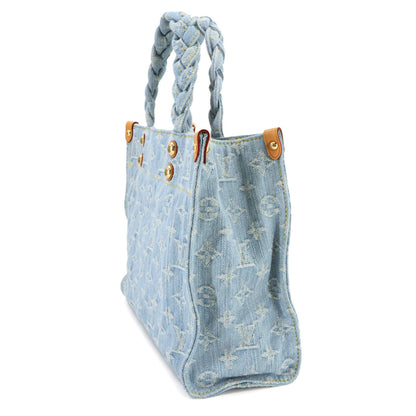 Louis Vuitton Lv By The Pool Let Go 2-Way Hand Shoulder Bag Monogram Denim Sky Blue M24897 Rfid