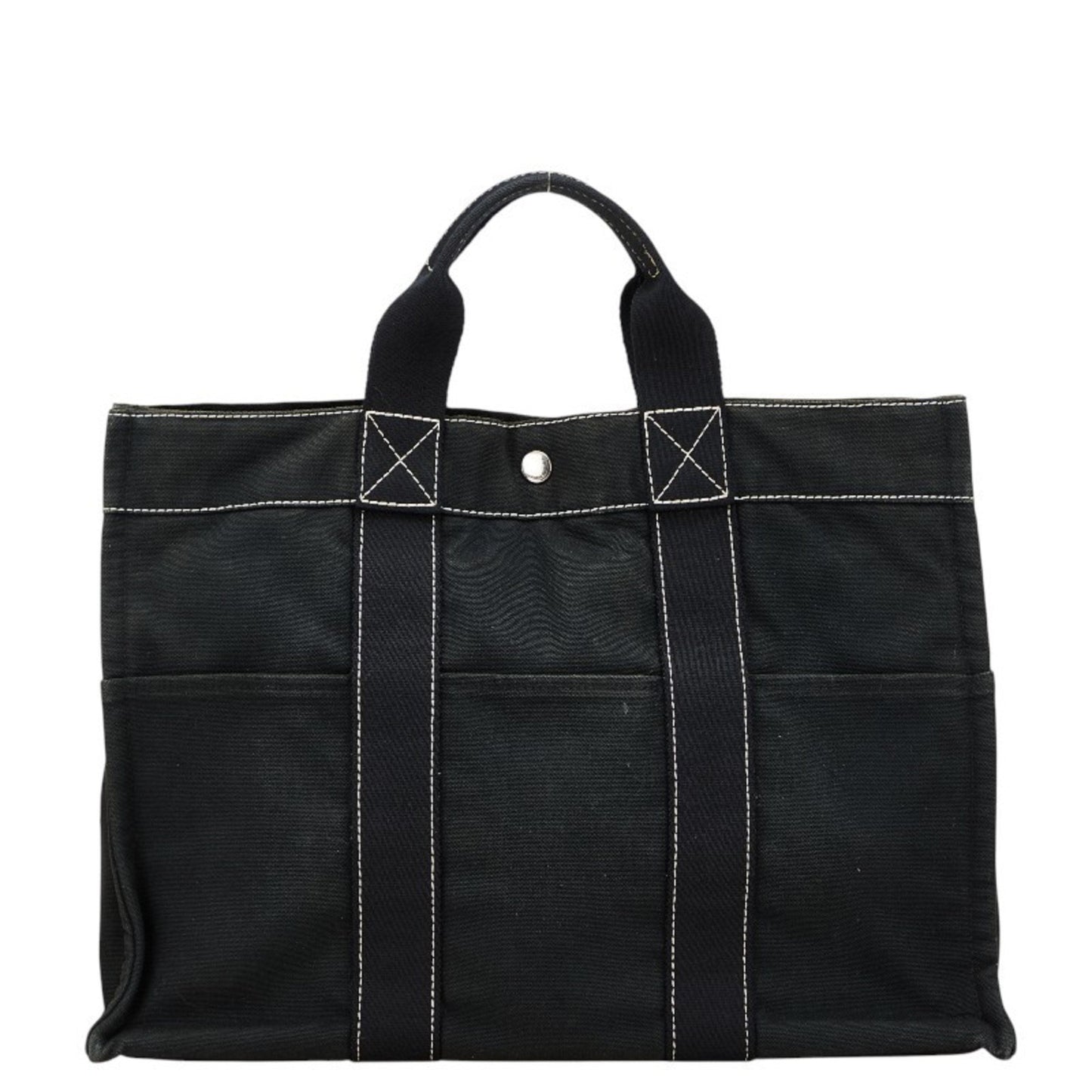 Hermes Four Tote Mm Bag Handbag Black Canvas