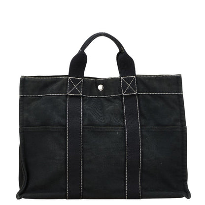 Hermes Four Tote Mm Bag Handbag Black Canvas