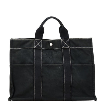 Hermes Four Tote Mm Bag Handbag Black Canvas