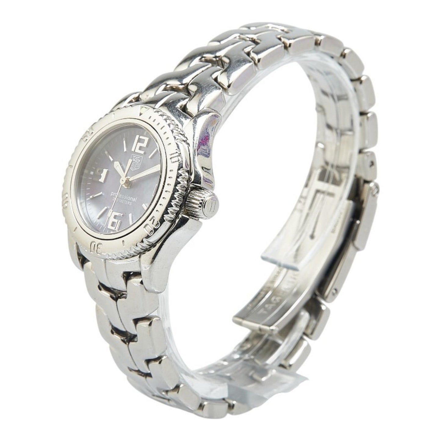 Tag Heuer Link Watch Wt141B Quartz Purple Dial Stainless Steel