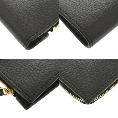 Gucci Gg Marmont Double G 546588 Leather Black Bifold Wallet 0069Gucci