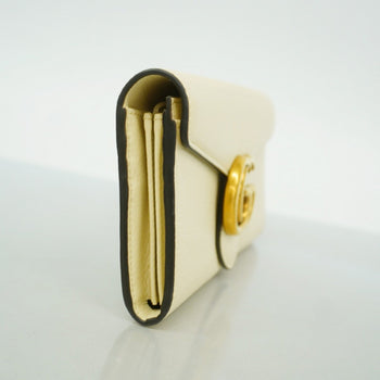 Gucci Gg Marmont Long Wallet 779776 Leather Ivory
