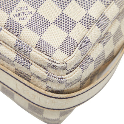 Louis Vuitton Damier Azur Naviglio Shoulder Bag N51189 White Leather