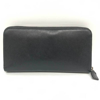 Prada Round Saffiano Leather Nero Black Long Wallet 2Ml317 Prada