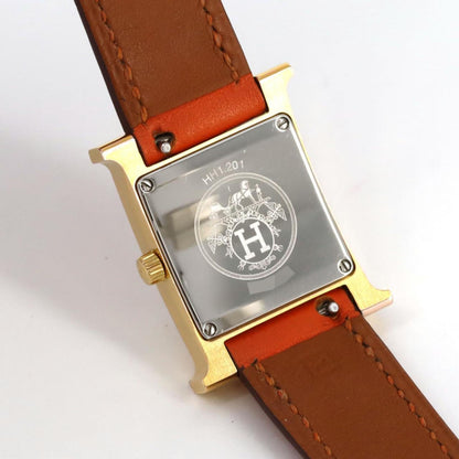 Herms H Watch Gp Hh1.201 Quartz Wristwatch