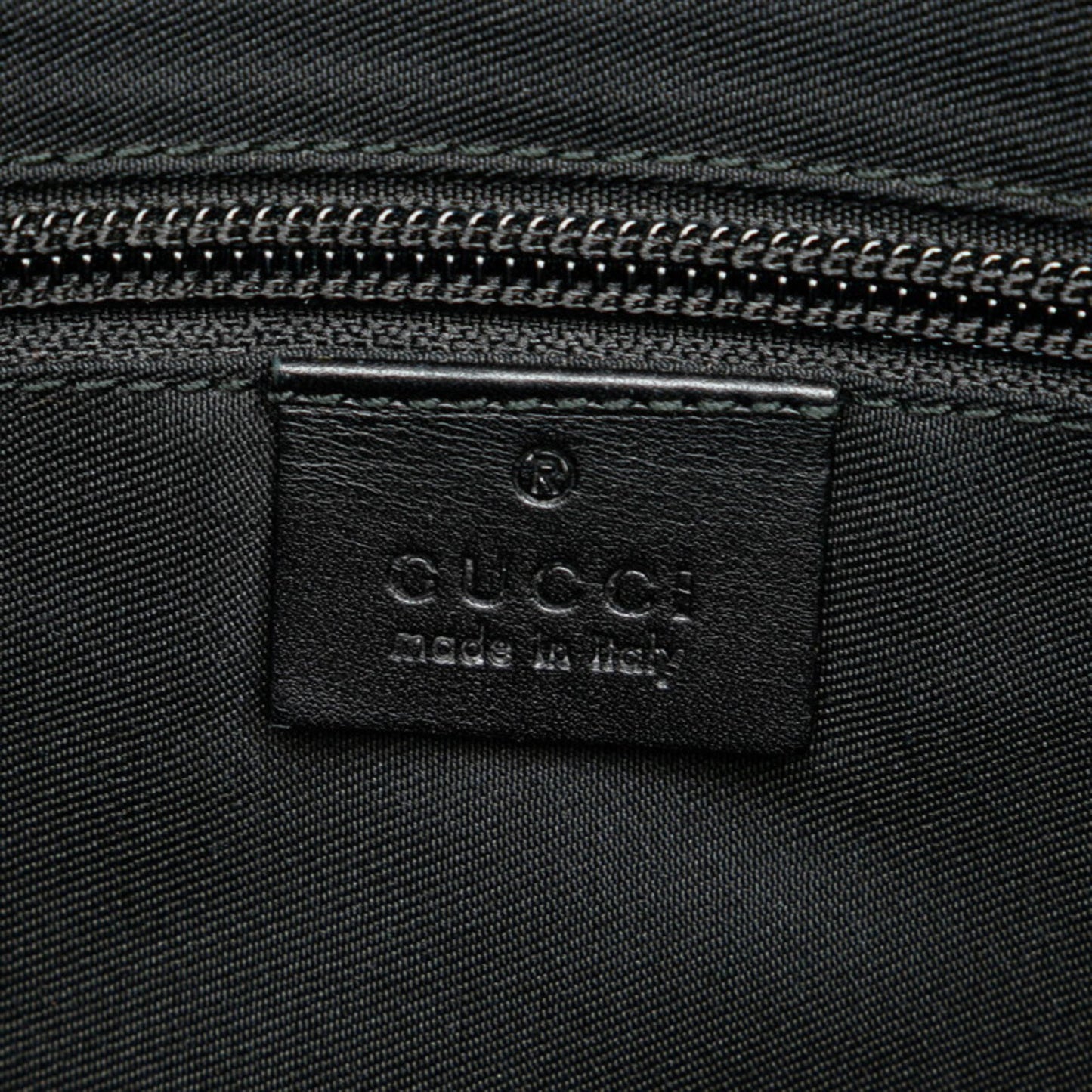 Gucci Gg Canvas Shoulder Bag 145857 Black Leather