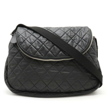 Chanel Coco Cocoon Shoulder Bag Quilted Nylon Leather Black A66507