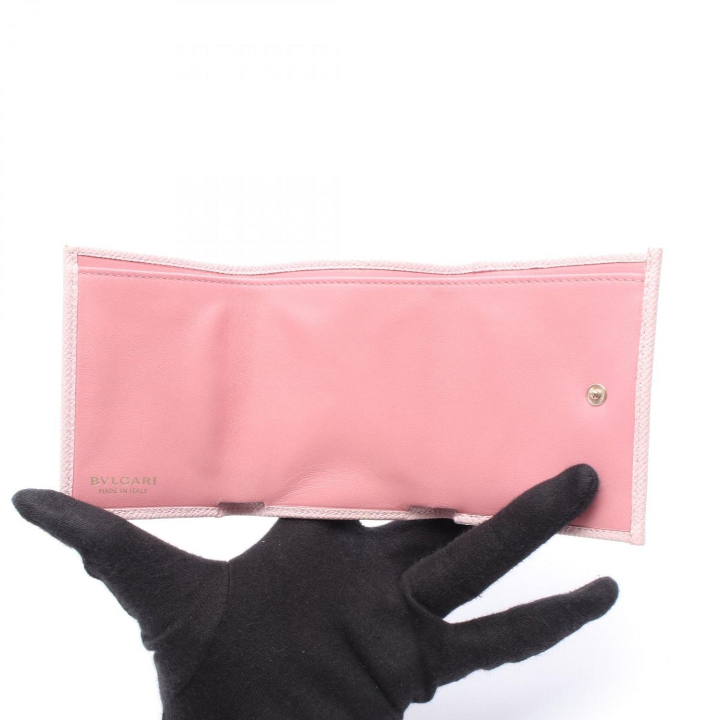 Bvlgari Clip Tri-Fold Wallet Leather