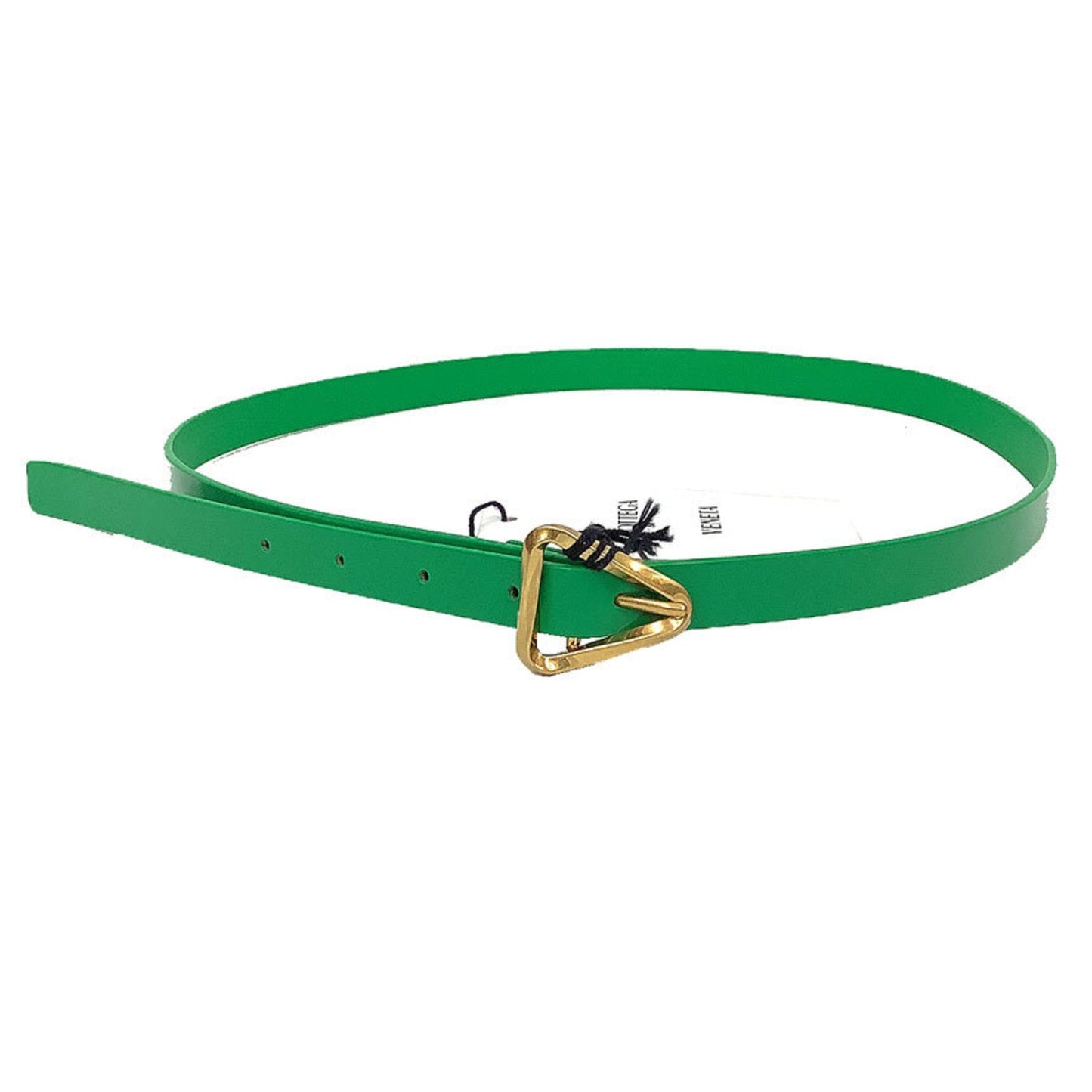 Bottega Veneta Triangle Belt 680342 Leather Green Gold Buckle 85/34 Inc Bottega