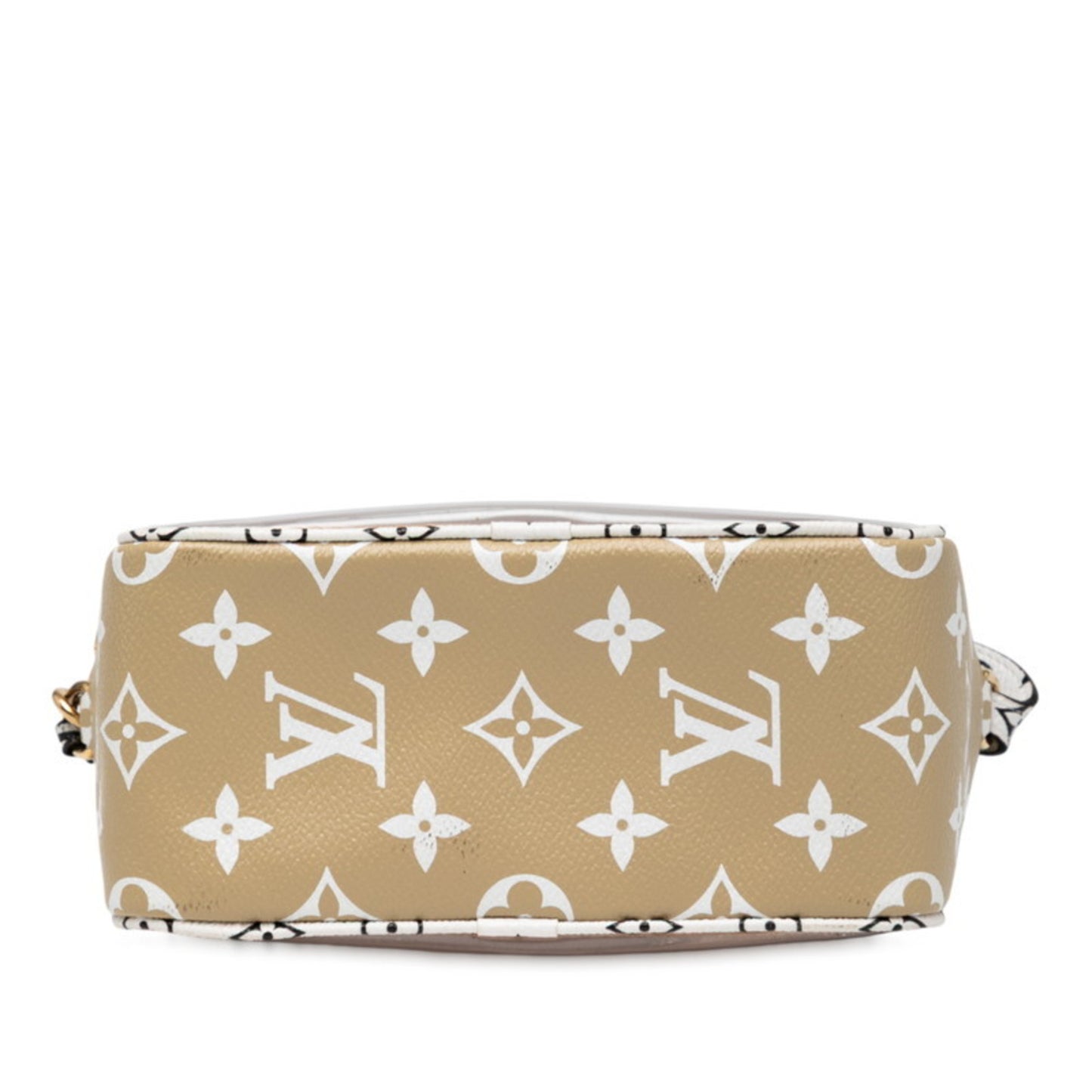 Louis Vuitton Monogram Giant Beach Pouch One-Shoulder Bag M67610 Khaki White Vinyl