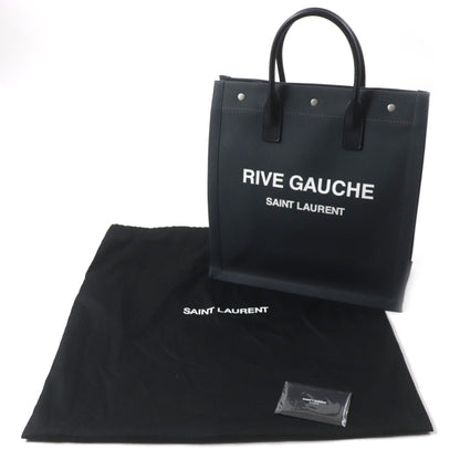 Saint Laurent 632539 Rive Gauche N S Canvas And Leather Tote Bag