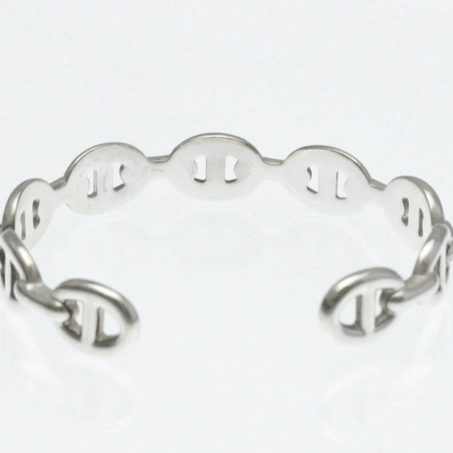 Hermes Chaine D'Ancre Silver 925 No Stone Bangle Silver