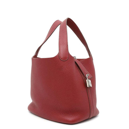 Hermes Handbag Picotin Lock Pm Rouge Garance Taurillon Clemence ?L Engraved