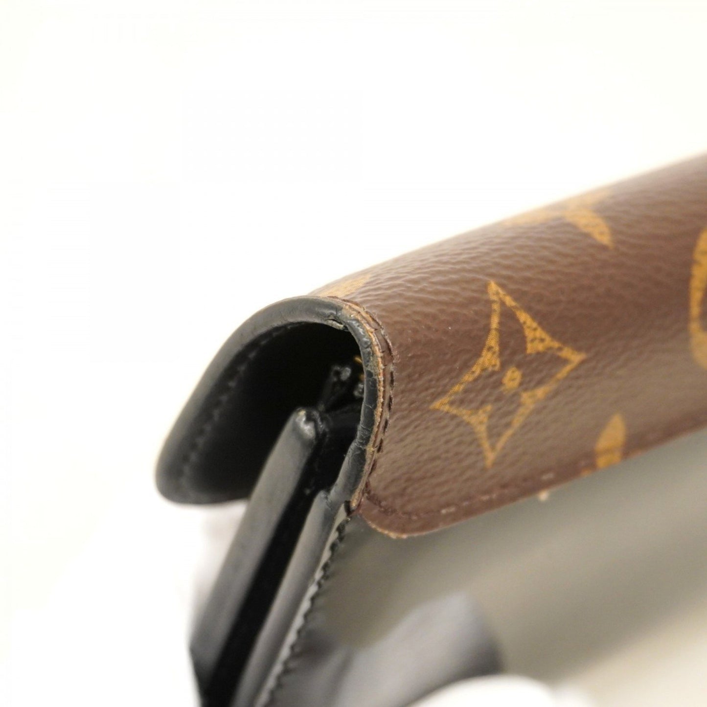 Louis Vuitton Monogram Portefeuille Cherry Wood Compact Wallet M61912 Brown Noir