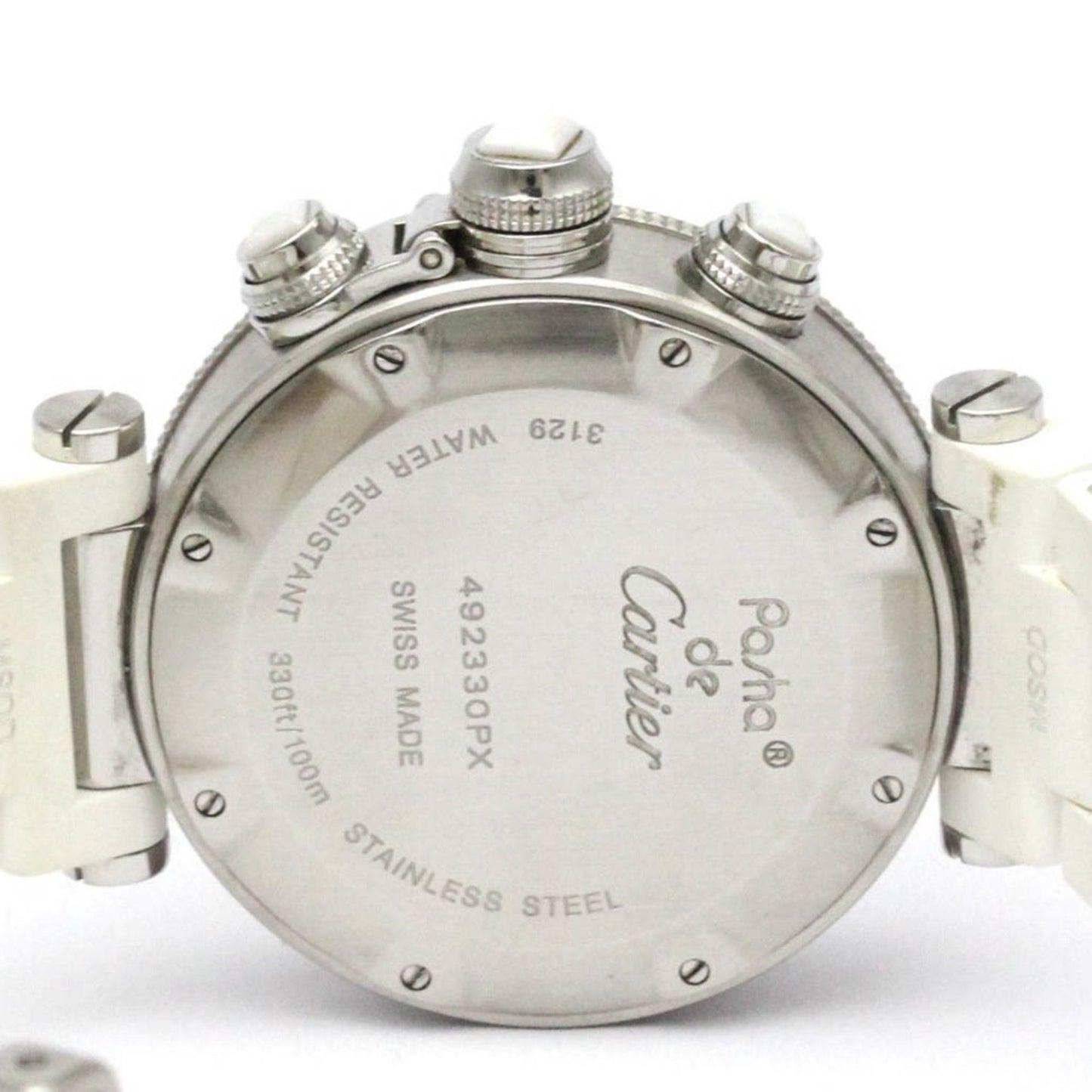 Cartier Pasha Seatimer Steel Quartz Mid Size Watch W3140005 Polished