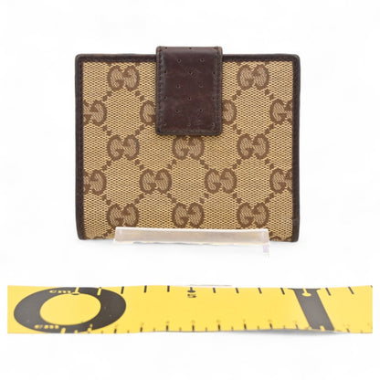 Gucci Gg Canvas Sherry Line Bifold Wallet
