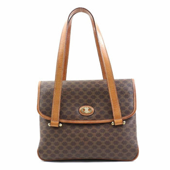 Celine Handbag Macadam Leather Brown Gold