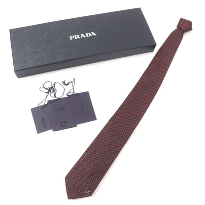 Prada 2020 Ucr77 100% Silk All-Over Logo Tie