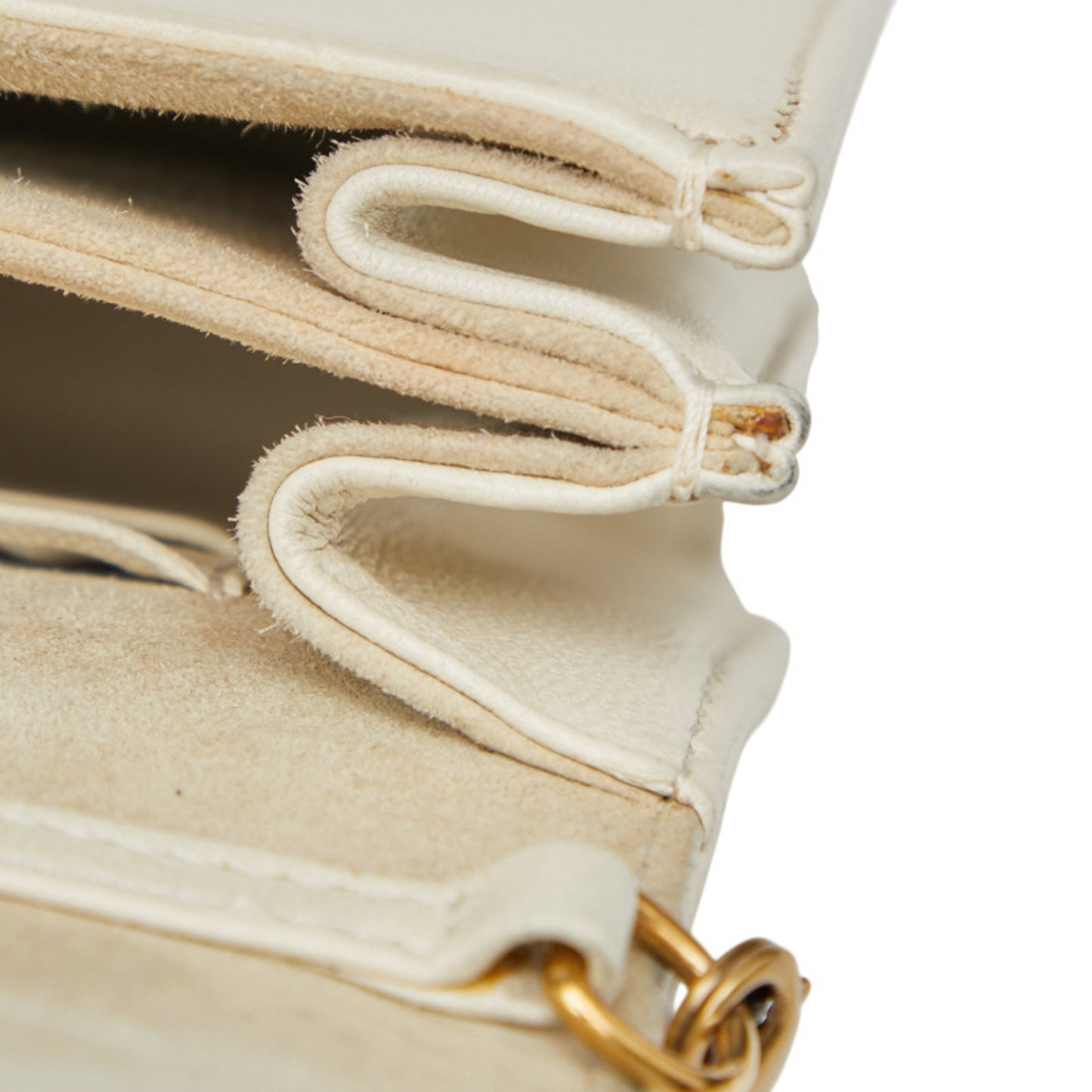 Christian Dior Dior Diorama Stud Chain Shoulder Bag In White