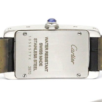 Cartier Tank Americaine Sm Steel Leather Quartz