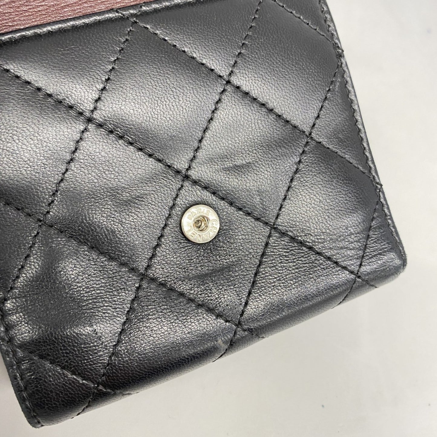 Chanel Matelasse Tri-Fold Wallet In Lambskin