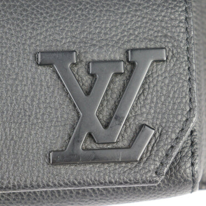 Louis Vuitton Louis Vuitton Take Off Sling Body Bag M57081 Grained Leather Noir Black Lv Waist