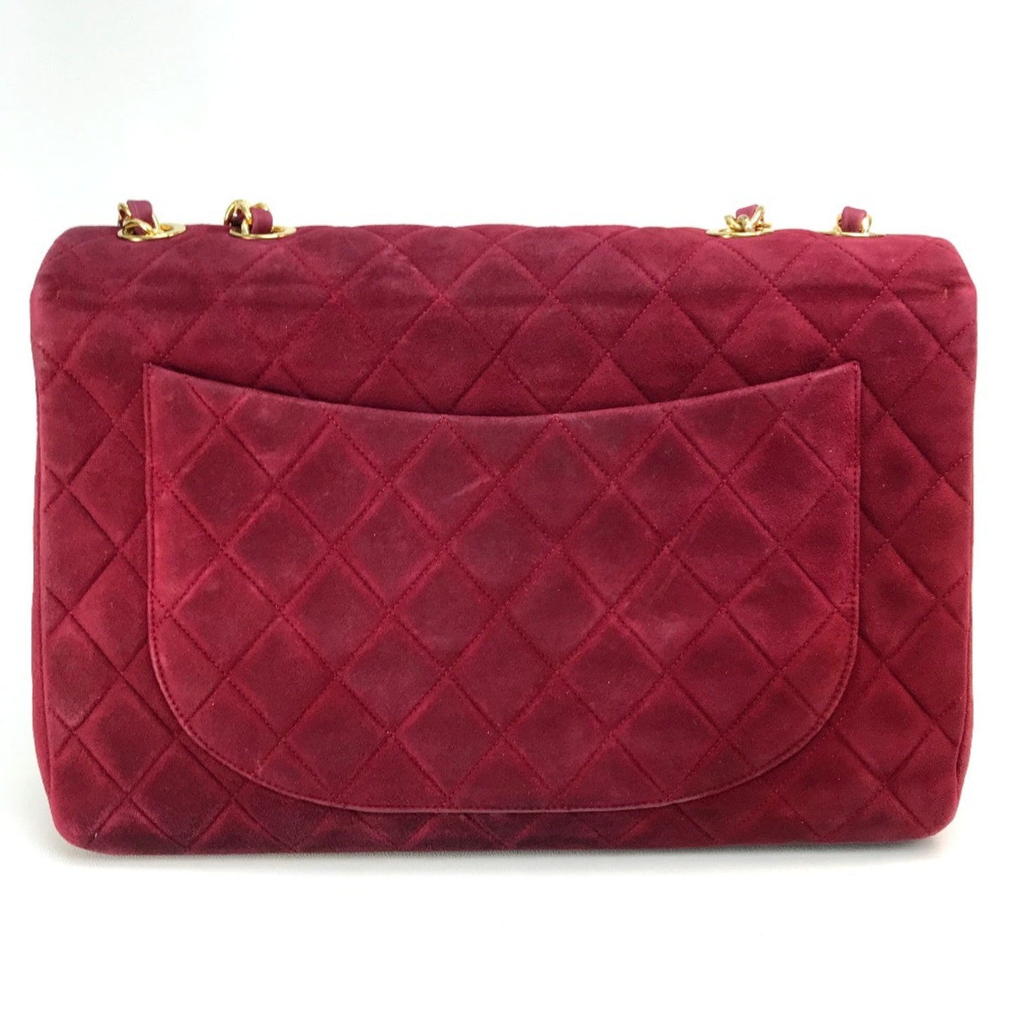 Chanel Cc Mark Bag Double Chain Shoulder Bag Bordeaux Goldhardware