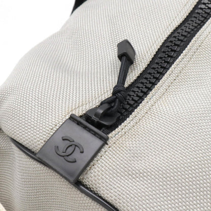 Chanel Chanel Sports Line Boston Bag Travel Shoulder Nylon Gray Black White