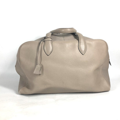 Hermes Boston Duffel Bag Taurillon Clemence Beige Victoria 2 35 Unisex(Unisex)