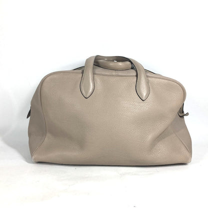 Hermes Boston Duffel Bag Taurillon Clemence Beige Victoria 2 35 Unisex(Unisex)