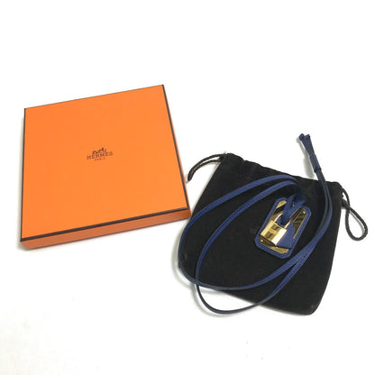 Hermes Necklace Vaux Swift Blue Oakley Pendantgm Unisex(Unisex)