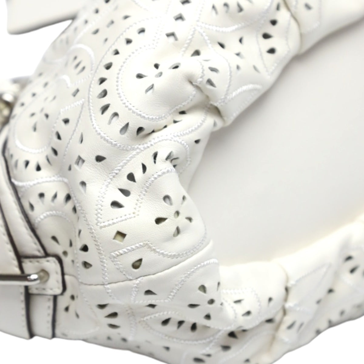 Coach Handbag 16997 Leather White Madison Punching 2Way Leather Cut Op Art Leather Sophia Shirakawa