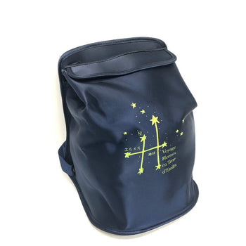 Hermes Backpack Canvas Blue Star Travel Exhibition 1999 Limited Sherpa Backpack Women