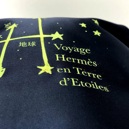 Hermes Backpack Canvas Blue Star Travel Exhibition 1999 Limited Sherpa Backpack Women