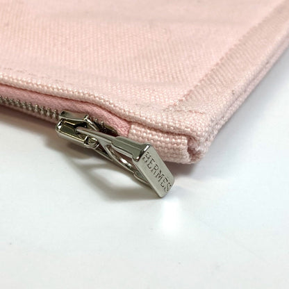 Hermes Pouch Cotton Pink Accessory Case Adada Dot Gm Women