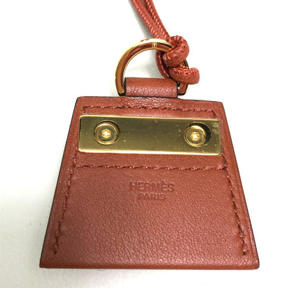 Hermes Necklace Leather Brown Type Mont Petit Kelly Pm Women