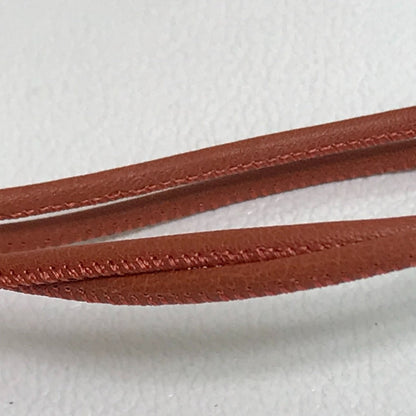 Hermes Necklace Leather Brown Type Mont Petit Kelly Pm Women