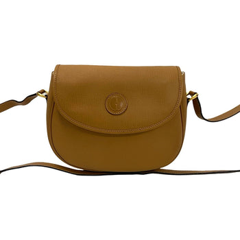 Gucci Shoulder Bag Leather Brown Gg Logo Women