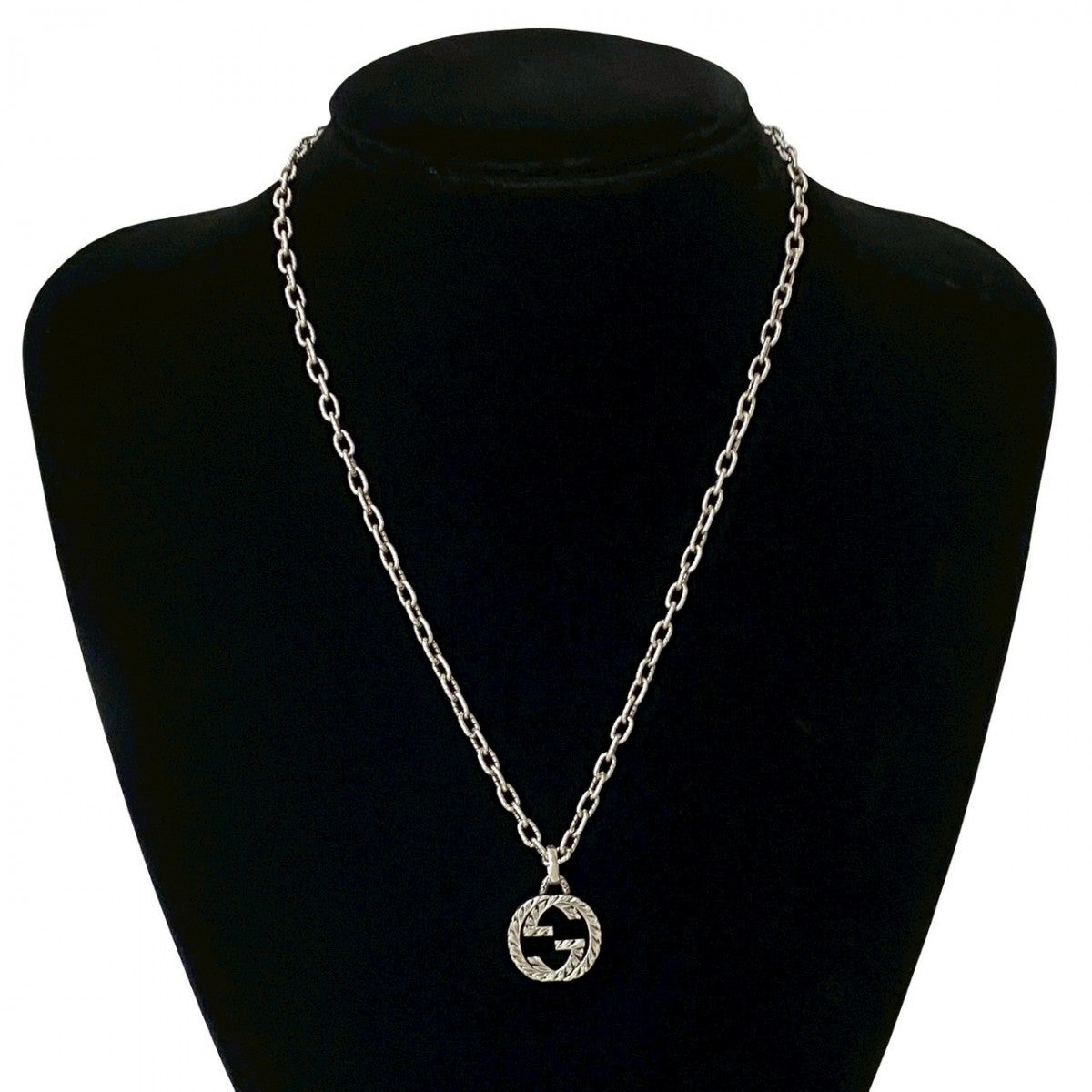 Gucci Necklace Silver925 Silver Interlocking G